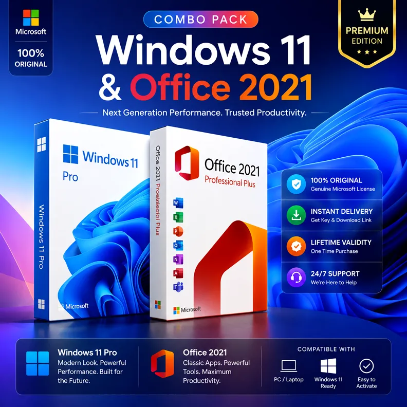 Windows 11 Pro & Office 2021 Pro Plus Combo